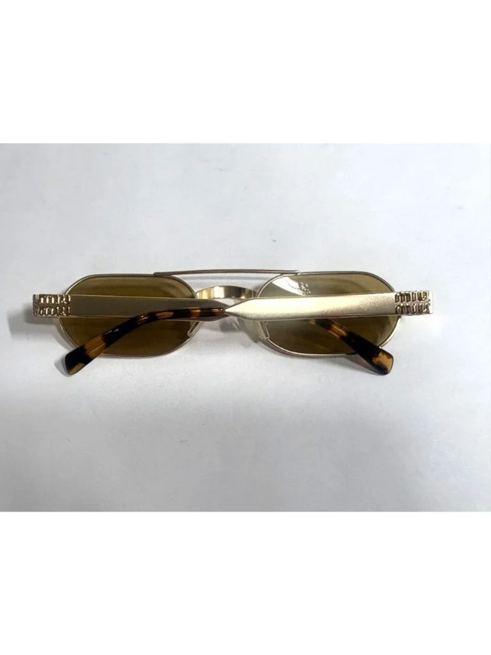 Miu Miu 52mm Oval Sunglasses in Ancient Gold/Brown